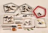ERTL Farm Yard Play Set Mixed Lot of Fencing Horses Cows Chickens Farmer Troughs Toy Figures and Accessories
