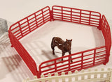 ERTL Farm Yard Play Set Mixed Lot of Fencing Horses Cows Chickens Farmer Troughs Toy Figures and Accessories