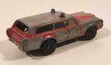 Vintage PlayArt Mercury Station Wagon Fire Chief Red Die Cast Toy Car Vehicle Made in Hong Kong
