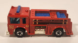 1982 Hot Wheels Fire Eater Red Fire Truck Die Cast Toy Car Vehicle - BW - Blue Lights
