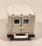 1989 Hot Wheels Workhorses American Ambulance White Die Cast Toy Car Emergency Paramedics Rescue Vehicle with Opening Rear Doors