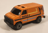 Chevy Van Super V Orange Die Cast Toy Car Vehicle