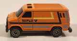 Chevy Van Super V Orange Die Cast Toy Car Vehicle
