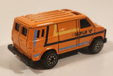 Chevy Van Super V Orange Die Cast Toy Car Vehicle