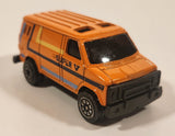 Chevy Van Super V Orange Die Cast Toy Car Vehicle