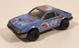 Vintage Majorette No. 220 Mustang SVO Blue 1/59 Scale Die Cast Toy Car Vehicle with Opening Hatch