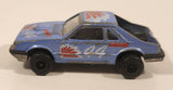 Vintage Majorette No. 220 Mustang SVO Blue 1/59 Scale Die Cast Toy Car Vehicle with Opening Hatch