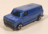 Vintage Unknown Brand Van Painted Blue Die Cast Toy Car Vehicle Made in Hong Kong