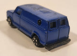 Vintage Unknown Brand Van Painted Blue Die Cast Toy Car Vehicle Made in Hong Kong
