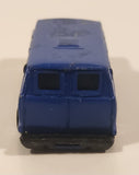 Vintage Unknown Brand Van Painted Blue Die Cast Toy Car Vehicle Made in Hong Kong