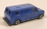 Vintage Unknown Brand Van Painted Blue Die Cast Toy Car Vehicle Made in Hong Kong