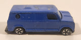 Vintage Unknown Brand Van Painted Blue Die Cast Toy Car Vehicle Made in Hong Kong