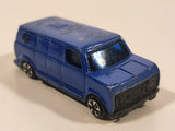 Vintage Unknown Brand Van Painted Blue Die Cast Toy Car Vehicle Made in Hong Kong