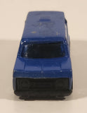 Vintage Unknown Brand Van Painted Blue Die Cast Toy Car Vehicle Made in Hong Kong