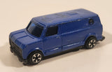 Vintage Unknown Brand Van Painted Blue Die Cast Toy Car Vehicle Made in Hong Kong