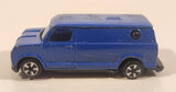 Vintage Unknown Brand Van Painted Blue Die Cast Toy Car Vehicle Made in Hong Kong