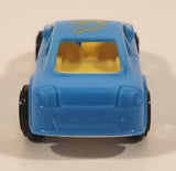Unknown Brand Yellow Checker Design Blue Plastic Die Cast Toy Car Vehicle