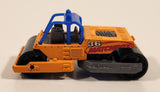 2000 Matchbox Earth Crunchers Road Roller Fluorescent Orange Die Cast Toy Construction Vehicle