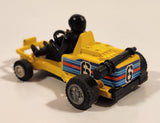 Go Kart Race Car #6 with Driver Yellow Pull Back Die Cast Toy Car Vehicle