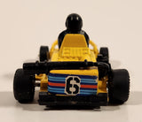 Go Kart Race Car #6 with Driver Yellow Pull Back Die Cast Toy Car Vehicle