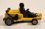 Go Kart Race Car #6 with Driver Yellow Pull Back Die Cast Toy Car Vehicle