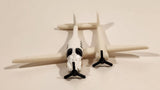 2019 Matchbox Skybusters Rutan Boomerang White Toy Airplane