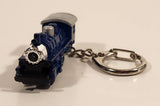 Steam Engine Train Locomotive 210 Dark Blue and Silver Die Cast Flashlight Keychain