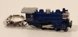 Steam Engine Train Locomotive 210 Dark Blue and Silver Die Cast Flashlight Keychain