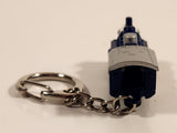 Steam Engine Train Locomotive 210 Dark Blue and Silver Die Cast Flashlight Keychain