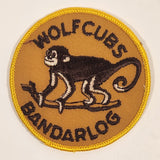 Scouts Canada Wolf Cubs Bandarlog Monkey on Branch Embroidered Fabric Patch