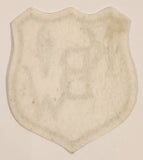 KBW White and Green Crest Felt Fabric Patch