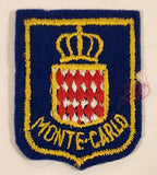 Monte Carlo Monaco Coat of Arms Crest Blue Embroidered Fabric Patch