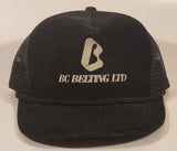 Vintage BC Belting Ltd Black Snapback Mesh Trucker Cap Hat