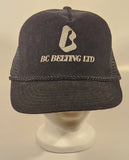Vintage BC Belting Ltd Black Snapback Mesh Trucker Cap Hat
