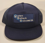 Vintage W.B.H. Western Belting & Hose (1986) Ltd. Dark Blue Snapback Mesh Trucker Cap Hat