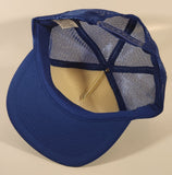 Vintage Investors Group Blue and White Snapback Mesh Trucker Cap Hat