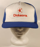 Vintage Dickson's Blue and White Snapback Mesh Trucker Cap Hat