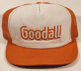 Vintage Goodall Rubber Company Orange and White Snapback Mesh Trucker Cap Hat