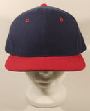 A.J.M. International Blank Black and Red Snapback Trucker Cap Hat