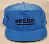 Vintage Skega Blue Corduroy Snapback Trucker Cap Hat