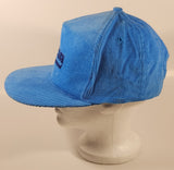 Vintage Skega Blue Corduroy Snapback Trucker Cap Hat