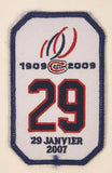 1909 2009 NHL Montreal Canadiens #29 Ken Dryden 29 Janvier 2007 Embroidered Fabric Patch