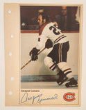 1971-72 Columbian NHL Action Players Montreal Canadiens Jacques Lemaire Jumbo Trading Card