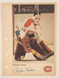 1971-72 Columbian NHL Action Players Montreal Canadiens Rogatien Vachon Jumbo Trading Card
