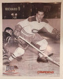 2008 2009 Les Canadiens Magazine 100 Seasons #9 Henri "Rocket" Richard #27 Alexei Kovalev 16" x 20 1/2" Double Sided Poster