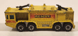 1981 Hot Wheels Workhorses Airport Rescue Yellow Fire Truck Die Cast Toy Car Firefighting Emergency Rescue Vehicle Hong Kong