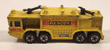 1981 Hot Wheels Workhorses Airport Rescue Yellow Fire Truck Die Cast Toy Car Firefighting Emergency Rescue Vehicle Hong Kong