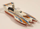 2005 Hot Wheels Final Run Hydroplane White Die Cast Toy Speed Boat Vehicle