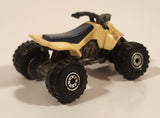 1991 Hot Wheels Suzuki Quadracer Cream White Die Cast ATV Toy Vehicle