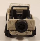 1992 Hot Wheels Roll Patrol Jeep CJ Trailbuster Beige Tan-Grey Die Cast Toy Car Vehicle